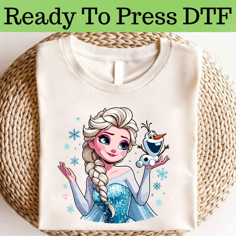 Disney Frozen Elsa DTF, Disney Frozen Olaf DTF Transfer, Disney Frozen Elsa And Anna DTF, Disney Elsa Frozen Shirt, Elsa And Anna Shirt