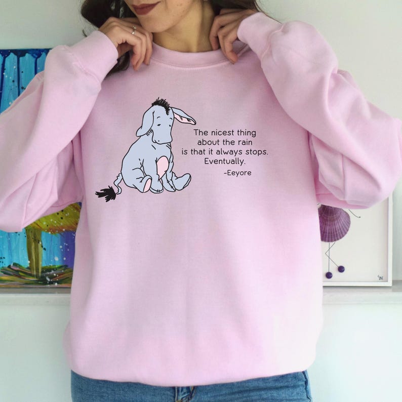 Vintage Eeyore Sweatshirt: Winnie the Pooh Book Lover Gift