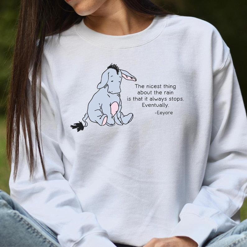 Vintage Eeyore Sweatshirt: Winnie the Pooh Book Lover Gift