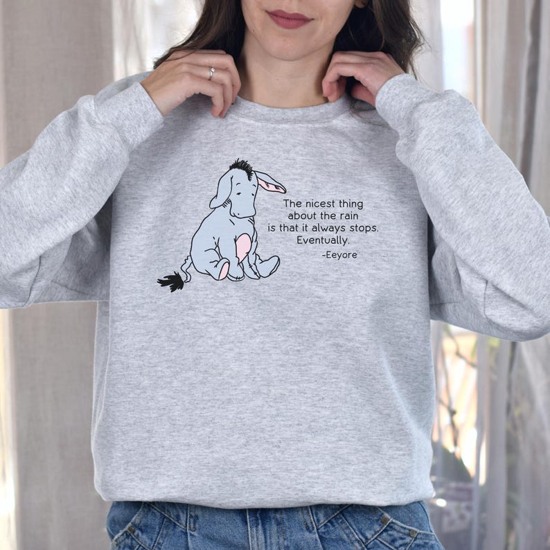 Vintage Eeyore Sweatshirt: Winnie the Pooh Book Lover Gift