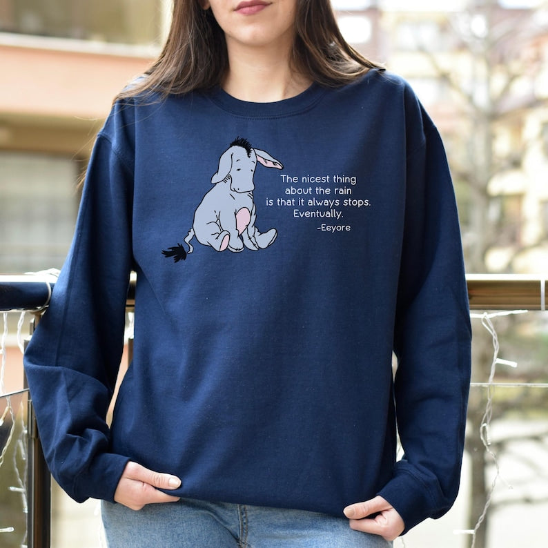 Vintage Eeyore Sweatshirt: Winnie the Pooh Book Lover Gift