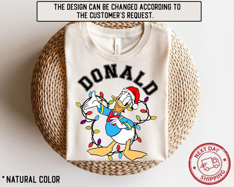 Donald  Christmas Light Shirt, Disney Christmas Lights Donald Duck Shirt, Christmas Disney Donald, Xmas Donald Shirt, Disney Donald Duck Tee