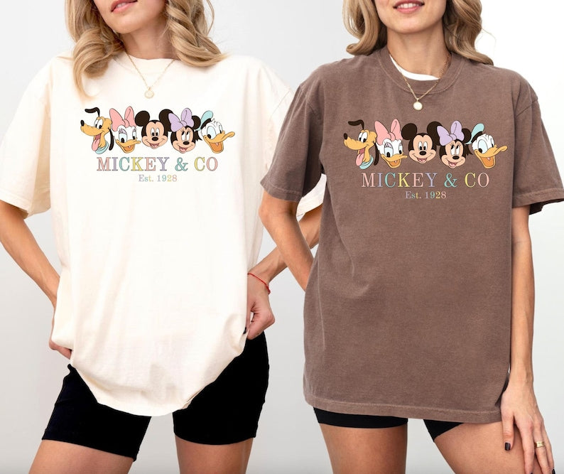 Mickey and Co Disney Shirts, Cute and Simple Disney Shirts, Perfect Oversized Disney Tees, Mickey Mouse, Minnie Mouse, Donald Duck, Daisy