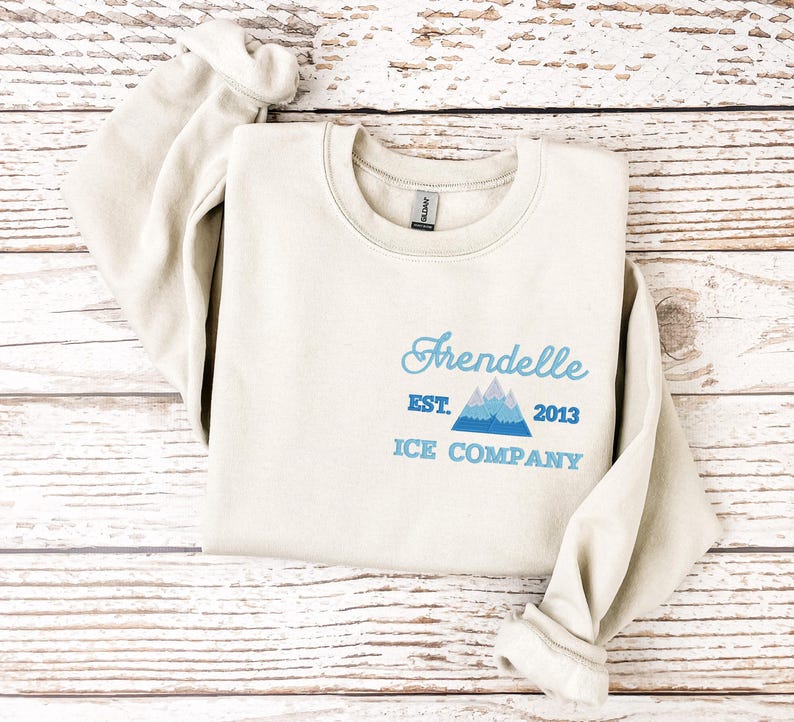 Embroidered Arendelle Ice Company Unisex Crewneck Sweater | Frozen Sweatshirt | Magic Kingdom Sweater | Anna | Elsa | Olaf | Let it Go
