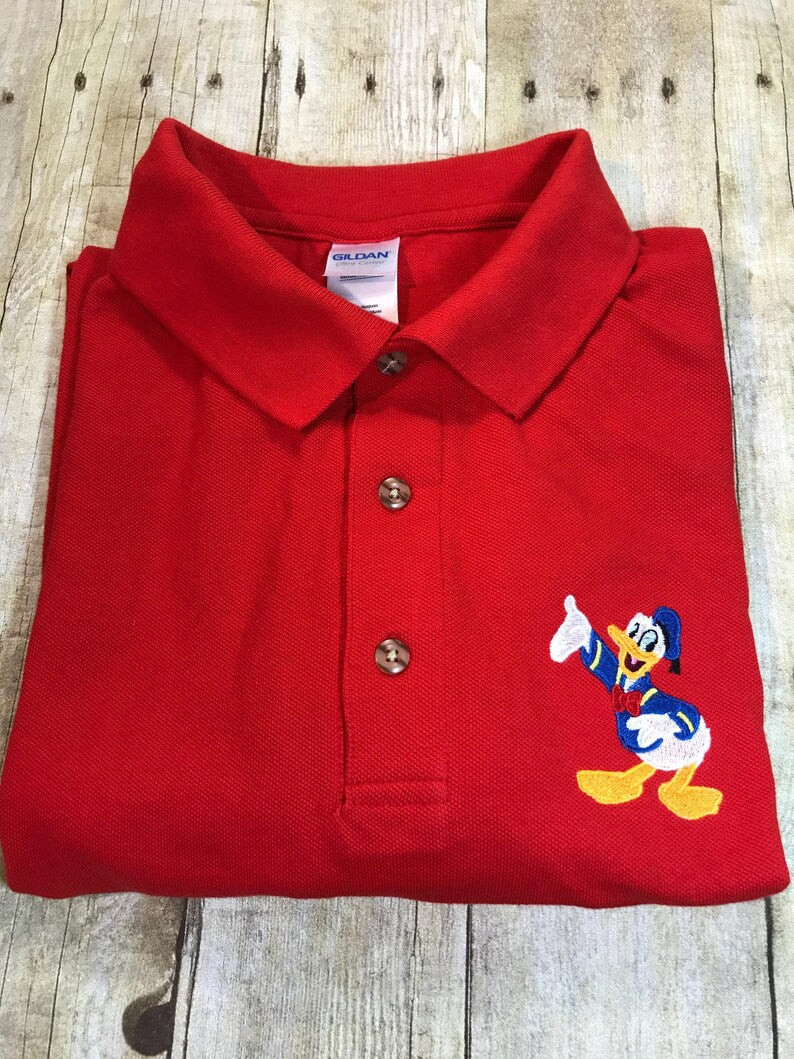 Donald Duck Embroidered Polo