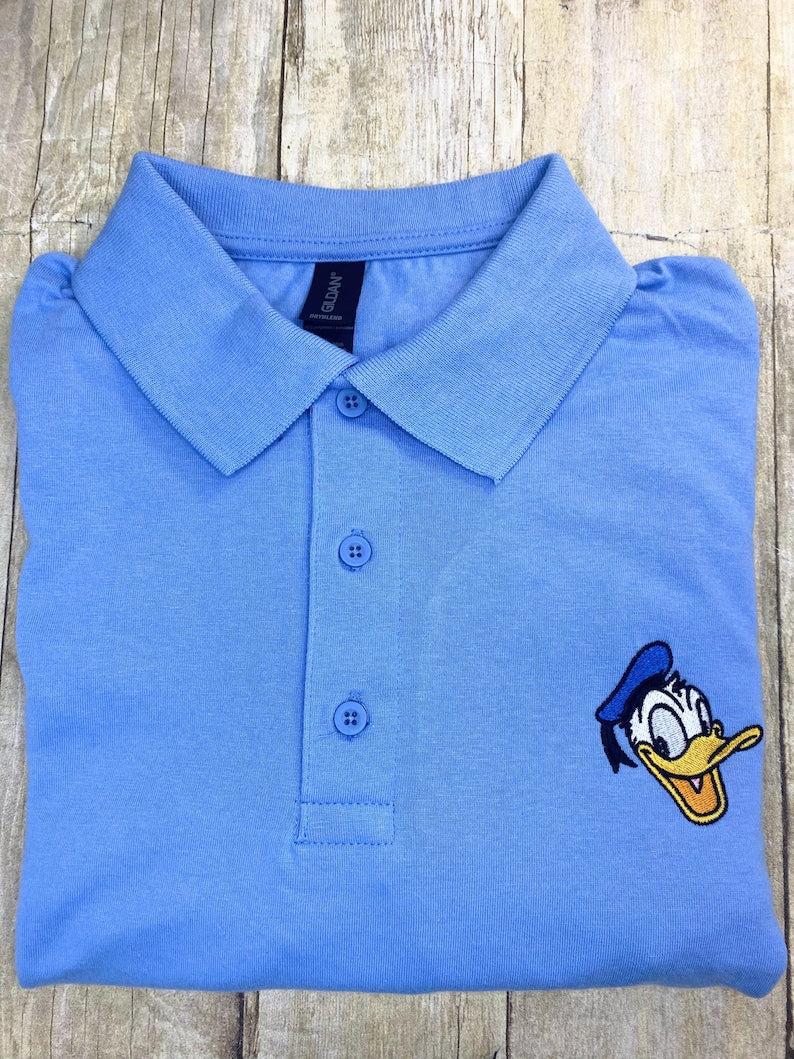Happy Donald Duck Embroidered Polo