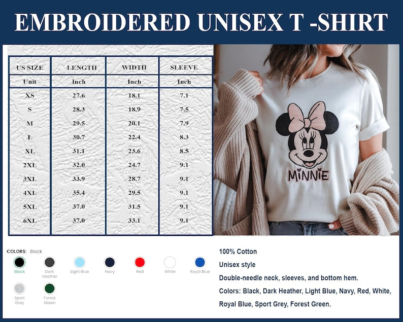Disney Embroidered Sweatshirt, Mickey Minnie Donald Daisy Shirt, Disney Matching Crewneck, Disney Character Sweater, Disney Trip Outfit