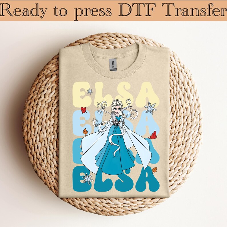 Disney Frozen Elsa Portrait DTF, Elsa Anna Olaf Kristoff DTF, Disney Frozen DTF, Disney Frozen Elsa Dtf, Disney Frozen Friends Dtf