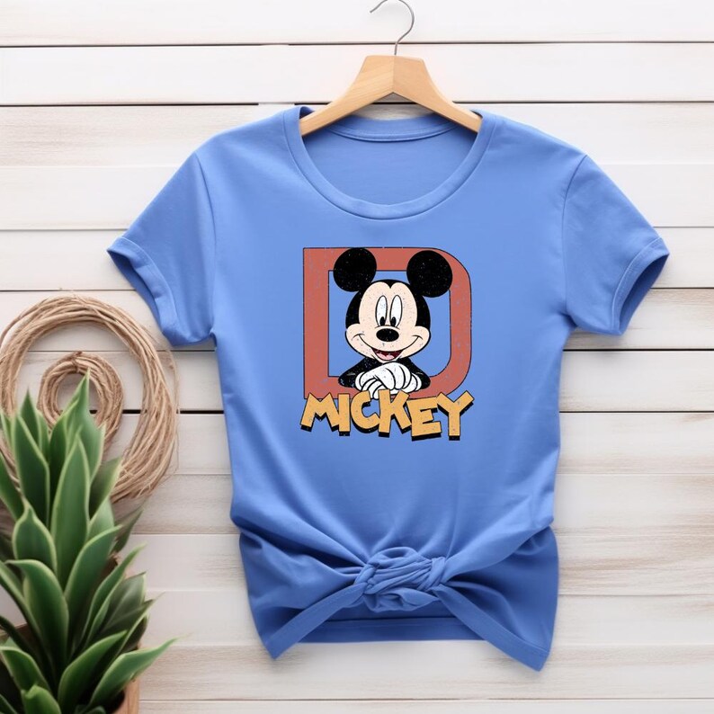 Disney Character Letter Shirts, Mickey, Minnie, Donald, Daisy, Goofy, Pluto Matching Tees, Family Vacation, Disney Family Matching Disney