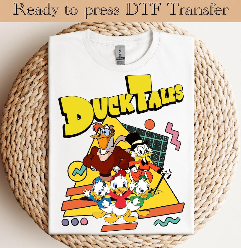 Duck Tales DTF, Donald Duck Heat Transfer, Disney Donald Duck DTF Transfer, Disneyland Ready to Press, Mickey DTF Transfers, Disney Gifts