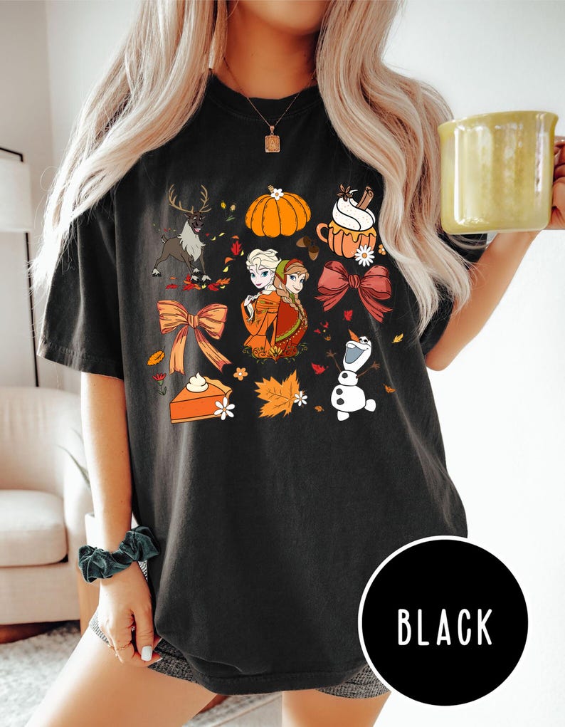 Vintage Frozen Coquette Fall Shirt, Disney Princess Elsa And Anna Pumpkin Bow Sweatshirt, Princess Thanksgiving T-shirt, Disneyland Autumn