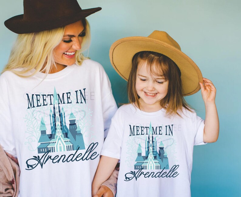 Meet Me In Arendelle - Bella Canvas - Princess Anna, Queen Elsa - Minimalist Disney, Subtle, Modern