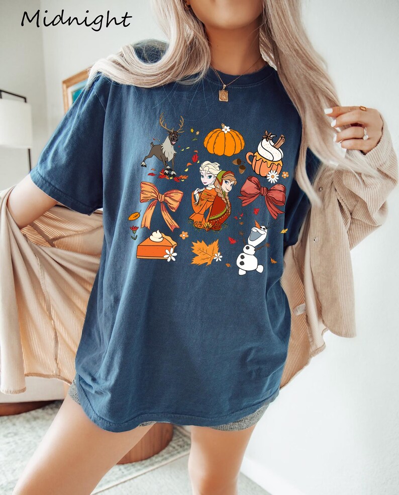 Vintage Frozen Coquette Fall Shirt, Disney Princess Elsa And Anna Pumpkin Bow Sweatshirt, Princess Thanksgiving T-shirt, Disneyland Autumn