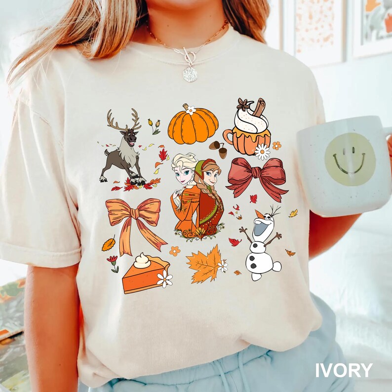 Vintage Frozen Coquette Fall Shirt, Disney Princess Elsa And Anna Pumpkin Bow Sweatshirt, Princess Thanksgiving T-shirt, Disneyland Autumn