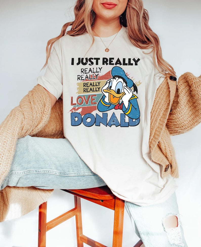 I Just Really Love Donald Duck Shirt, Donald Duck T-Shirt, Donald Duck Style, Donald Duck Gift Tee, Custom Donald Duck, Love Disney Shirt