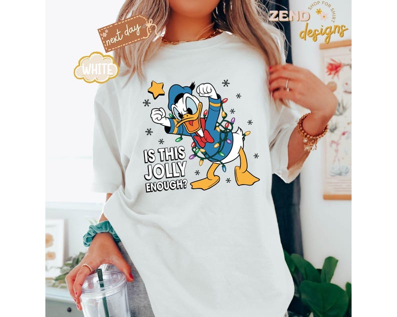 Comfort Colors® Is This Jolly Enough Shirt, Disney Donald Duck Shirt, Disney Xmas Party Shirt, Christmas Family Trip Shirt, Xmas Holiday Tee