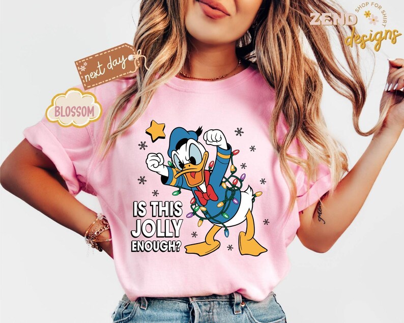 Comfort Colors® Is This Jolly Enough Shirt, Disney Donald Duck Shirt, Disney Xmas Party Shirt, Christmas Family Trip Shirt, Xmas Holiday Tee