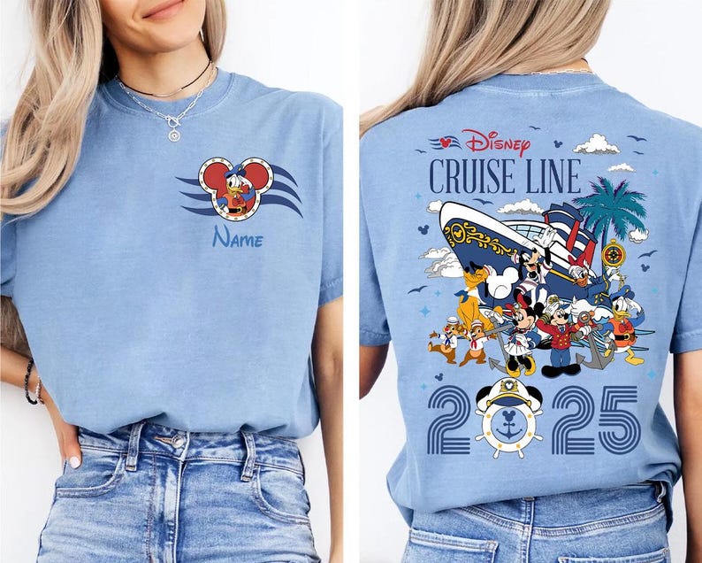 Disney Cruise Line Shirt 2026 – Family Matching Cruise Shirts – Personalized Name Shirt – Mickey Minnie Donald Goofy Pluto Daisy Tee