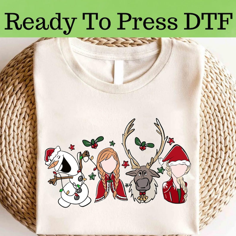 Disney Frozen Christmas DTF, Characters Transfer, Elsa And product image 1