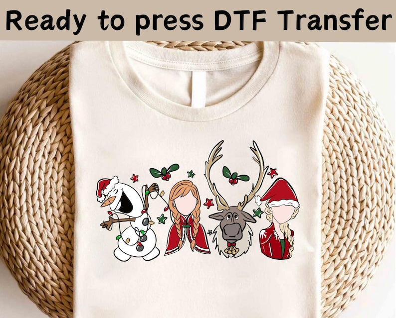 Disney Frozen Princess Christmas DTF,Elsa and Anna product image 1