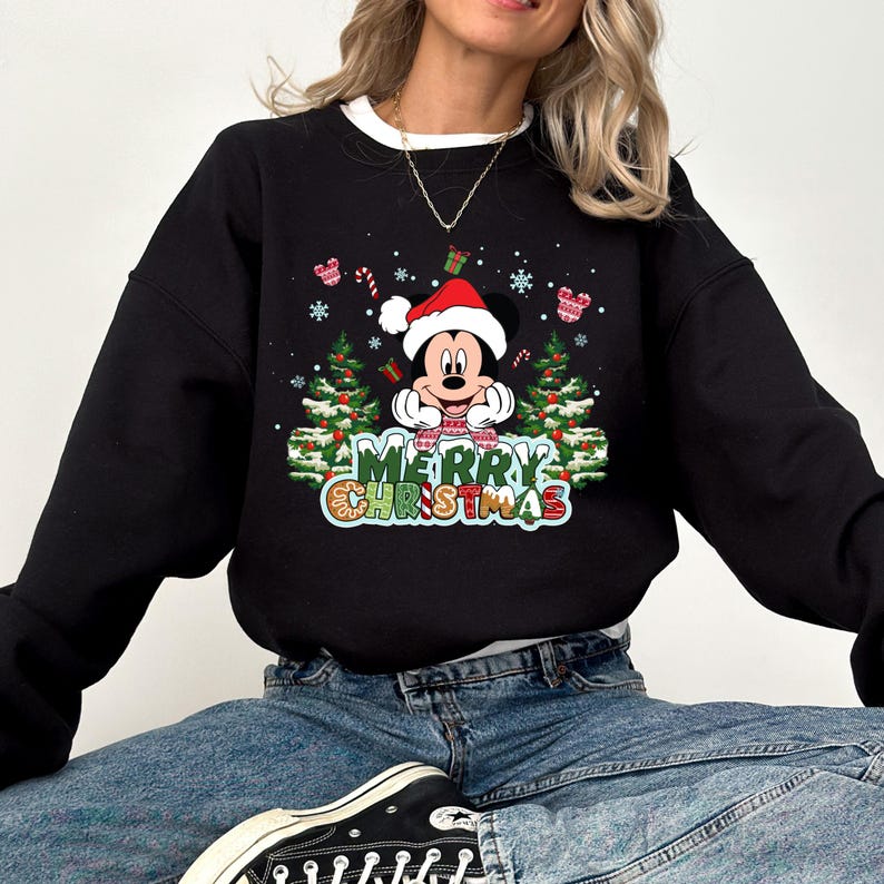 Disney Donald Duck Christmas Sweatshirt, Disney Family Christmas Shirt, Retro Disney Holiday Shirt, Mickey And Friends Christmas Sweatshirt