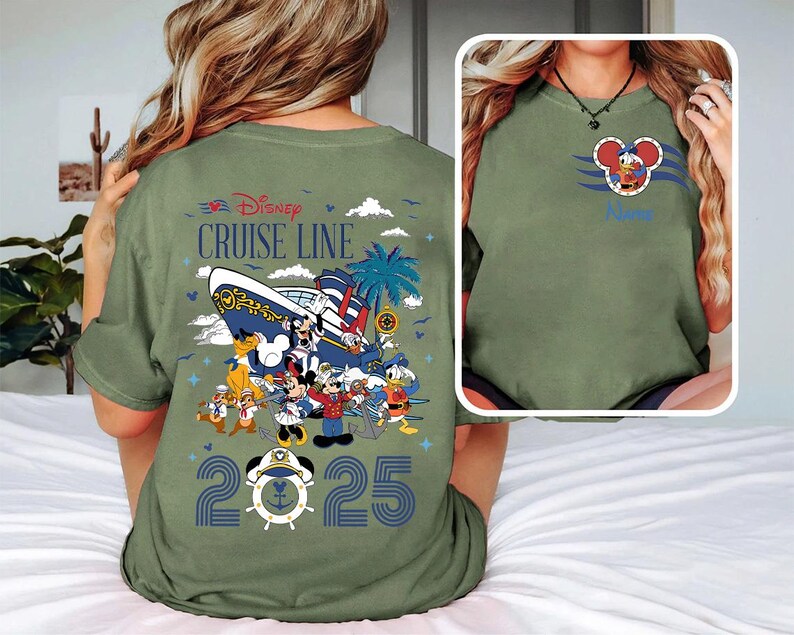 Disney Cruise Line Shirt 2026 – Family Matching Cruise Shirts – Personalized Name Shirt – Mickey Minnie Donald Goofy Pluto Daisy Tee