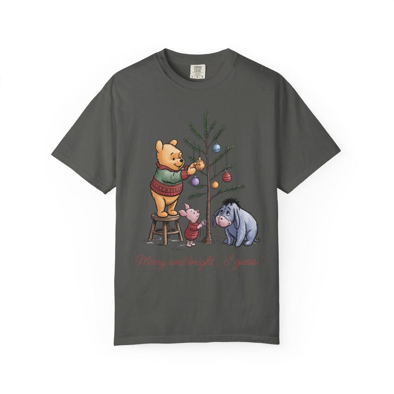 Merry and Bright, I Guess Shirt Vintage Winnie-the-Pooh & Eeyore Christmas Tee
