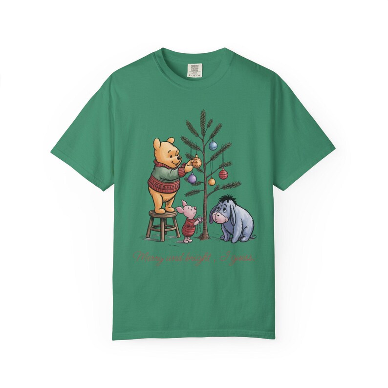Merry and Bright, I Guess Shirt Vintage Winnie-the-Pooh & Eeyore Christmas Tee