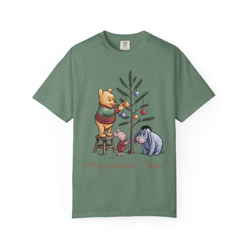 Merry and Bright, I Guess Shirt Vintage Winnie-the-Pooh & Eeyore Christmas Tee