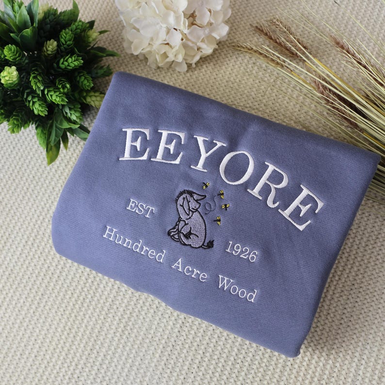 Embroidered Winnie The Pooh Crewneck | Pooh, Piglet, Tigger, Eeyore