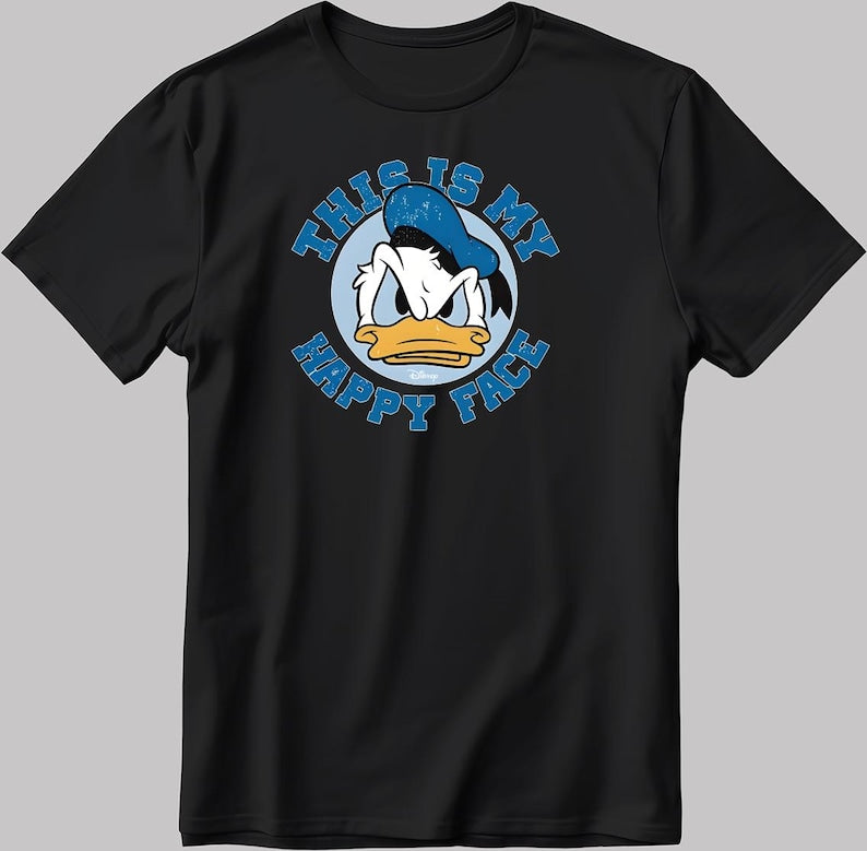 Disney Donald Duck "This is my Happy Face" Men's / Women's T Shirt KA83