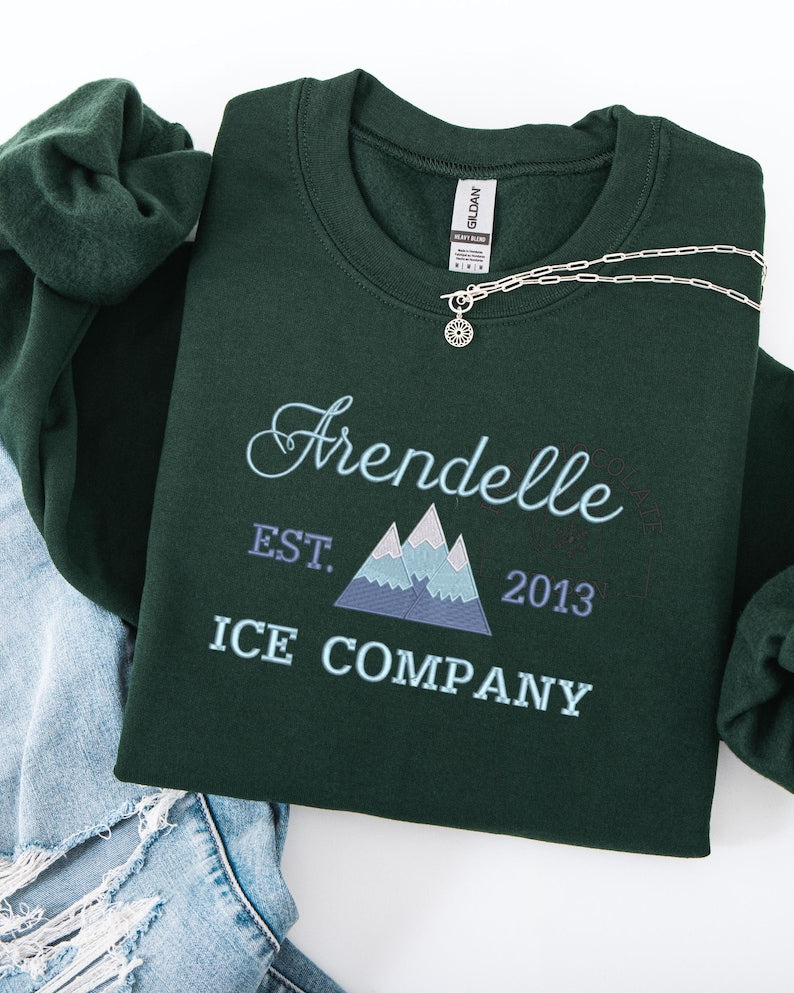 Embroidered Frozen Arendelle Sweatshirt: Arendelle Ice Company Established 1993 shirt