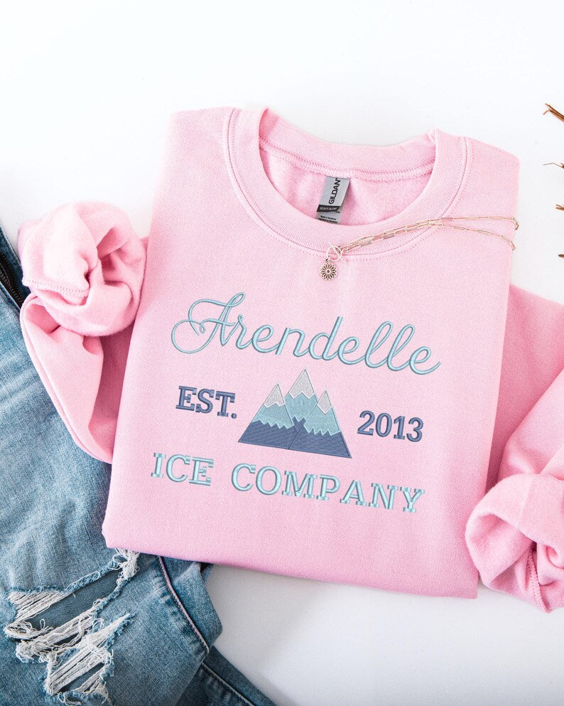 Embroidered Frozen Arendelle Sweatshirt: Arendelle Ice Company Established 1993 shirt
