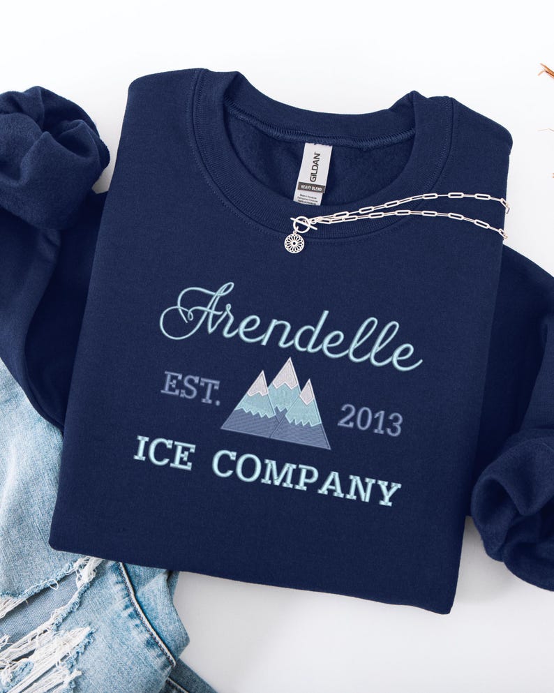 Embroidered Frozen Arendelle Sweatshirt: Arendelle Ice Company Established 1993 shirt