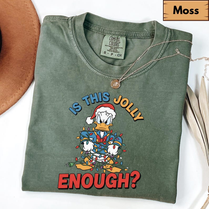 Comfort Colors® Is This Jolly Enough Shirt, Disney Donald Duck Shirt, Disney Xmas Tee, Christmas Family Trip Shirt, Family Matching Outfit