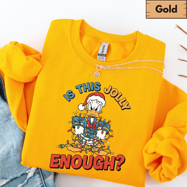 Is This Jolly Enough Sweatshirt, Disney Donald Duck Hoodie, Disney Xmas Sweater, Christmas Family Trip Shirt, Holiday Family Matching Outfit
