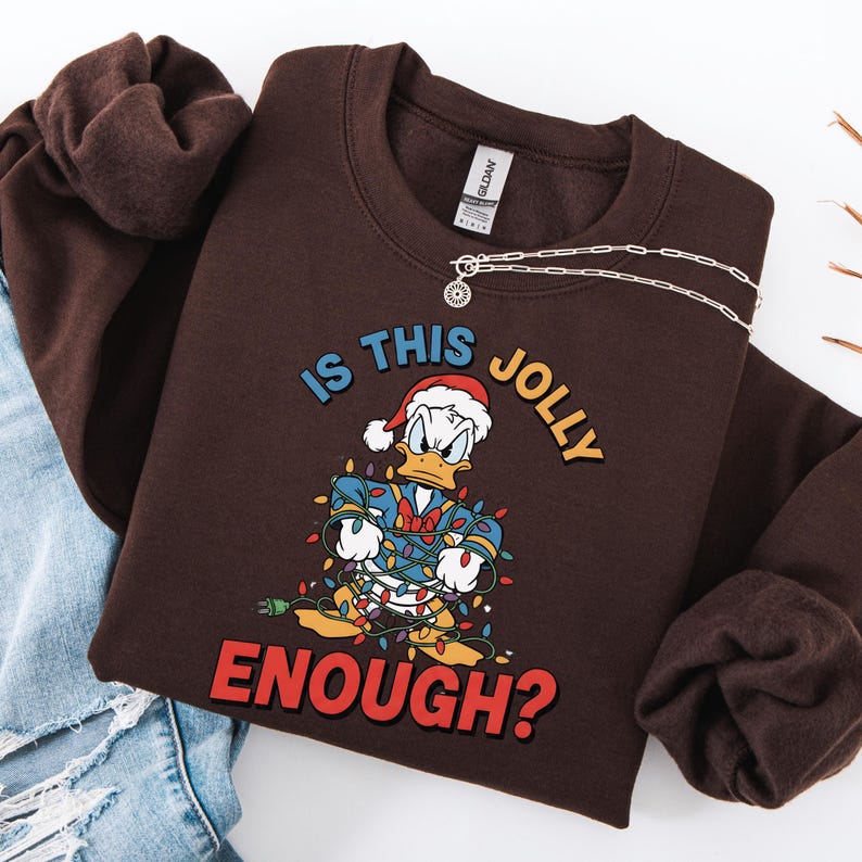 Is This Jolly Enough Sweatshirt, Disney Donald Duck Hoodie, Disney Xmas Sweater, Christmas Family Trip Shirt, Holiday Family Matching Outfit