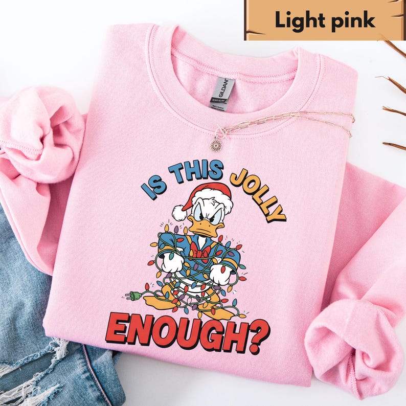 Is This Jolly Enough Sweatshirt, Disney Donald Duck Hoodie, Disney Xmas Sweater, Christmas Family Trip Shirt, Holiday Family Matching Outfit