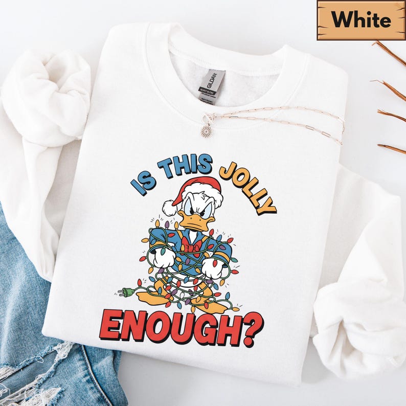 Is This Jolly Enough Sweatshirt, Disney Donald Duck Hoodie, Disney Xmas Sweater, Christmas Family Trip Shirt, Holiday Family Matching Outfit