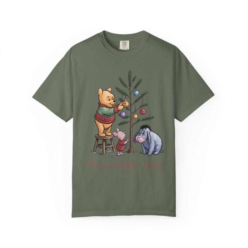 Merry and Bright, I Guess Shirt Vintage Winnie-the-Pooh & Eeyore Christmas Tee
