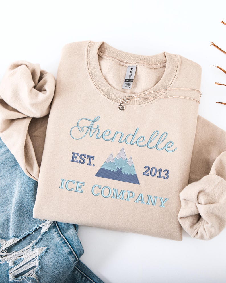 Embroidered Frozen Arendelle Sweatshirt: Arendelle Ice Company Established 1993 shirt