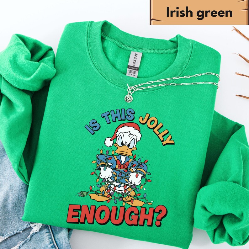 Is This Jolly Enough Sweatshirt, Disney Donald Duck Hoodie, Disney Xmas Sweater, Christmas Family Trip Shirt, Holiday Family Matching Outfit