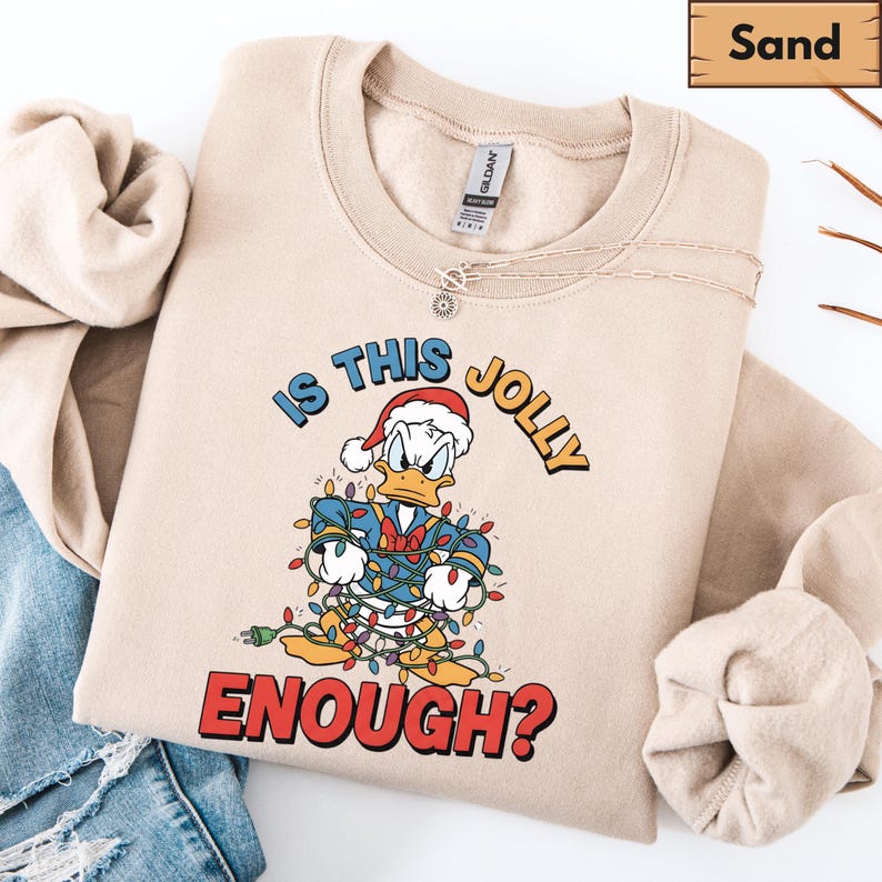 Is This Jolly Enough Sweatshirt, Disney Donald Duck Hoodie, Disney Xmas Sweater, Christmas Family Trip Shirt, Holiday Family Matching Outfit