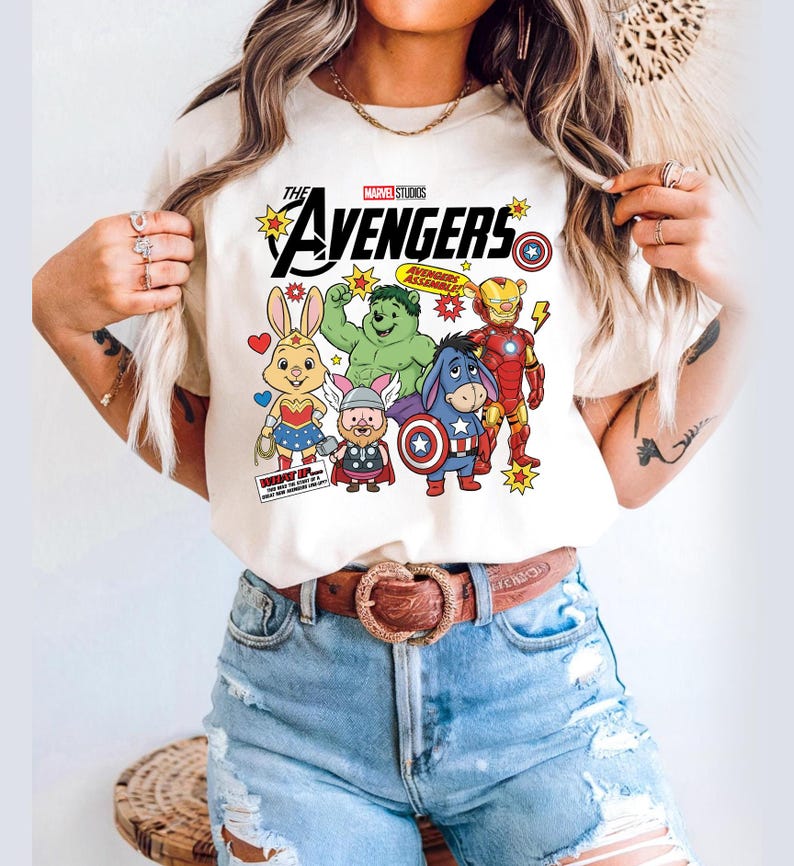 Winnie the Pooh Avengers Disney T-shirt, Winnie The Pooh Sublimation Tee, Family Vacation Hoodie Vacay Mode, Eeyore Shirt, Piglet Tiger Tee