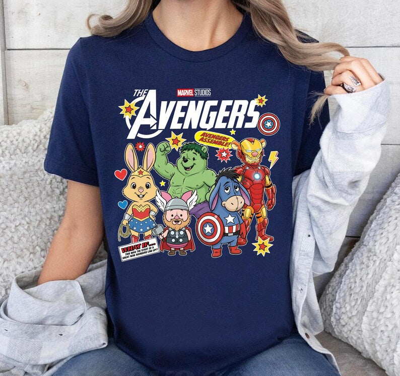 Winnie the Pooh Avengers Disney T-shirt, Winnie The Pooh Sublimation Tee, Family Vacation Hoodie Vacay Mode, Eeyore Shirt, Piglet Tiger Tee