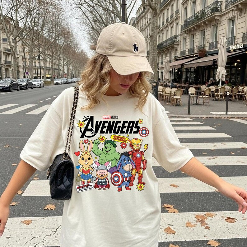 Winnie the Pooh Avengers Disney T-shirt, Winnie The Pooh Sublimation Tee, Family Vacation Hoodie Vacay Mode, Eeyore Shirt, Piglet Tiger Tee