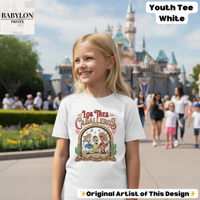 Vintage Los Tres Caballeros Shirt: Donald Duck Panchito José Carioca Tee, Disney Mexico Pavilion Shirt, Retro Disney Parks Matching Tees