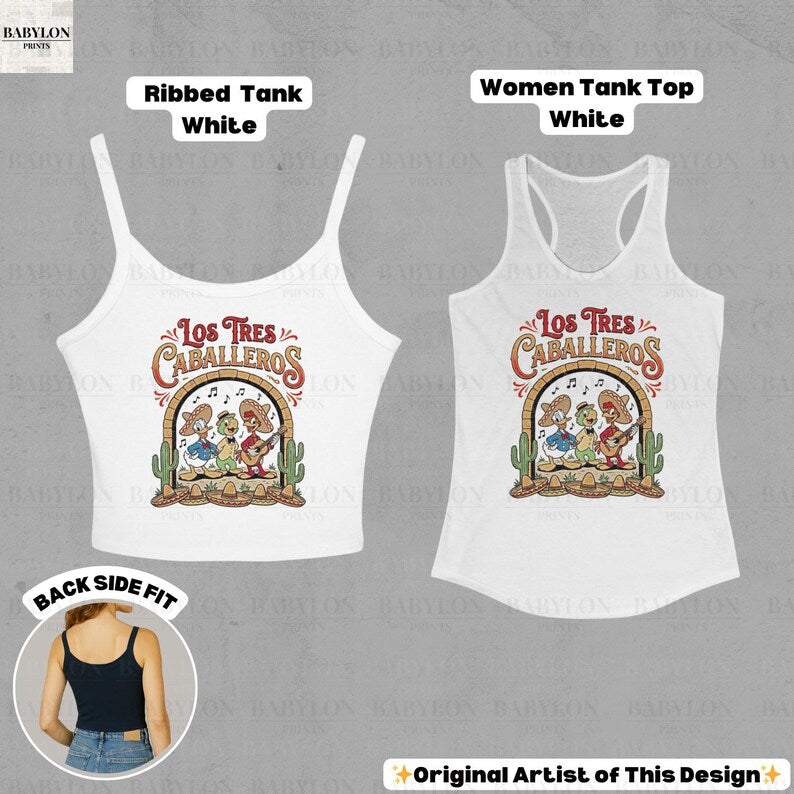 Vintage Los Tres Caballeros Shirt: Donald Duck Panchito José Carioca Tee, Disney Mexico Pavilion Shirt, Retro Disney Parks Matching Tees