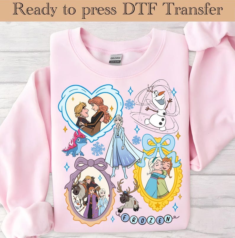 Frozen DTF Transfers, Disney Ready To Press, Elsa Anna Olaf Transfer,Girl Trip Heat Transfer,Cute Disney DTF,Disney Family Vacation Transfer