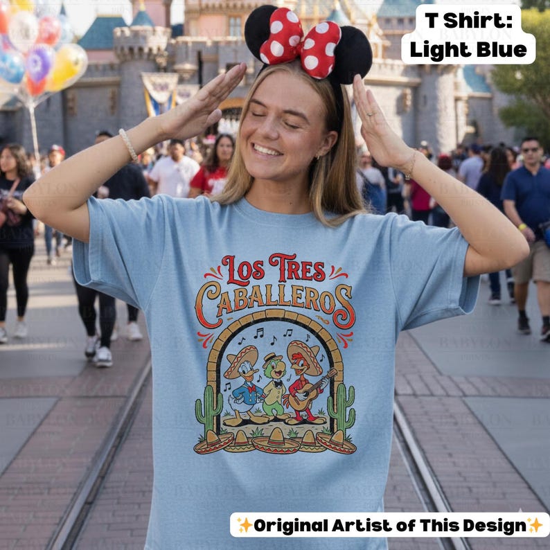 Vintage Los Tres Caballeros Shirt: Donald Duck Panchito José Carioca Tee, Disney Mexico Pavilion Shirt, Retro Disney Parks Matching Tees